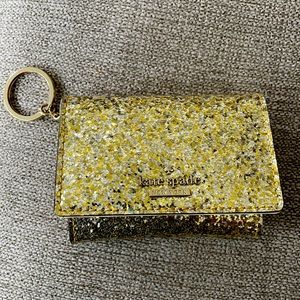 Kate Spade gold/glitter wallet